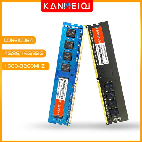 ОЗУ KANMEIQi DDR3 DDR4 4 ГБ 8 ГБ 1333 МГц 1600 МГц 2133 2400 МГц 2666 3200 МГц 16 ГБ модуль памяти dimm 1,5 в 1,2 в для настольного компьютера