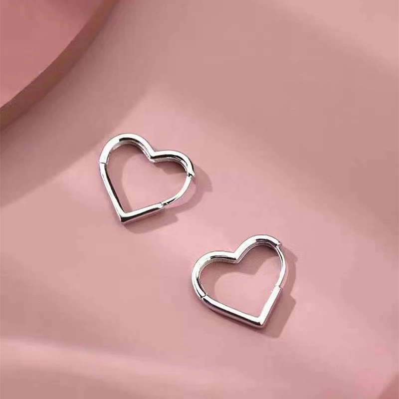 

Silver Geometric Oval Women's Small Circle Earrings Hypoallergenic Earrings with S925 Stamp Gift Korea Simple Trendy 2021
