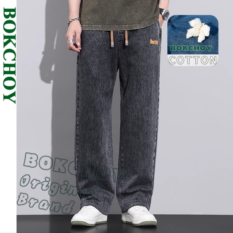 2025 весенние новые винтажные прямые хлопковые джинсы для мужчин ...