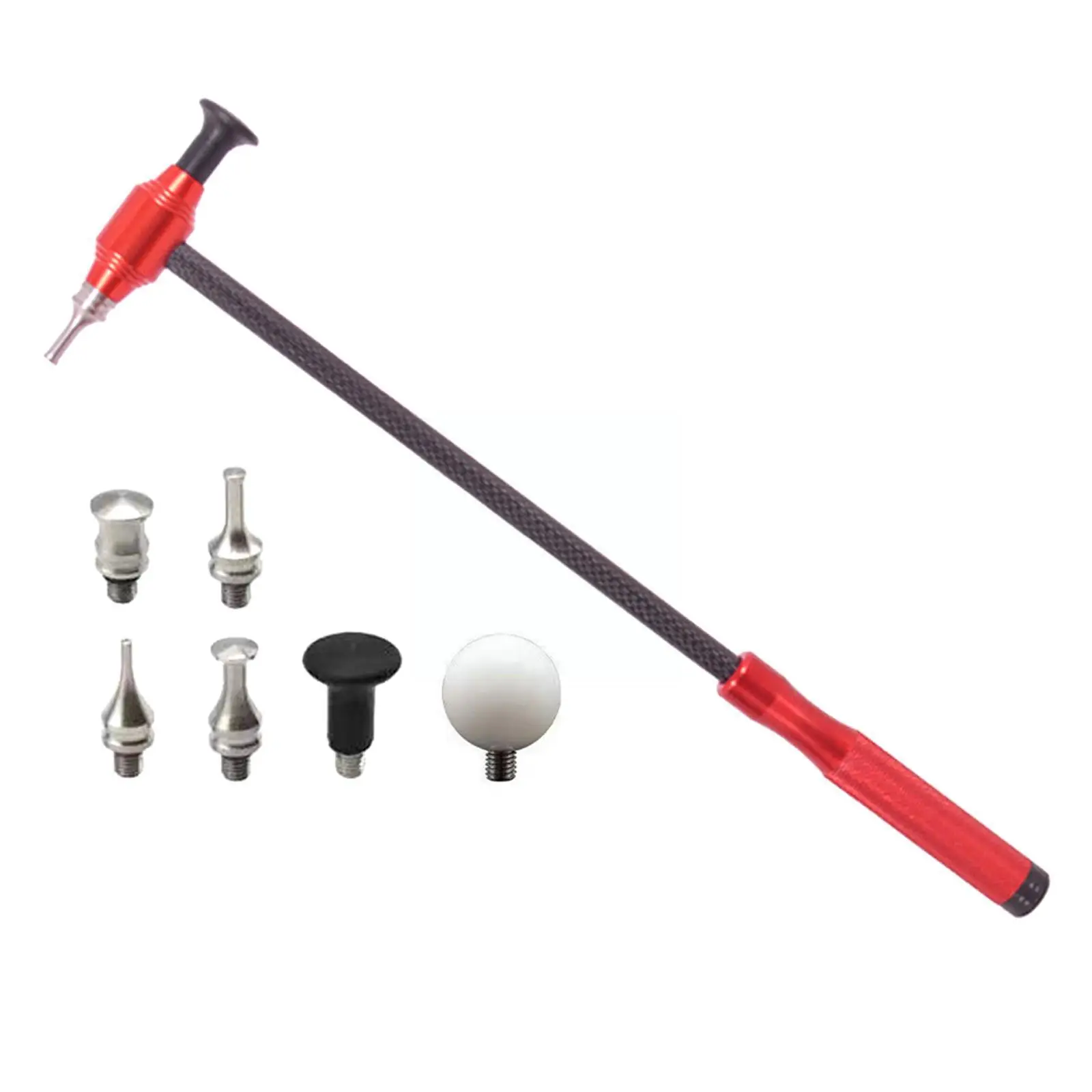 

Carbon Fiber Sheet Metal Hammer With 5 Tips For Car Dent Repair Tool X9O0