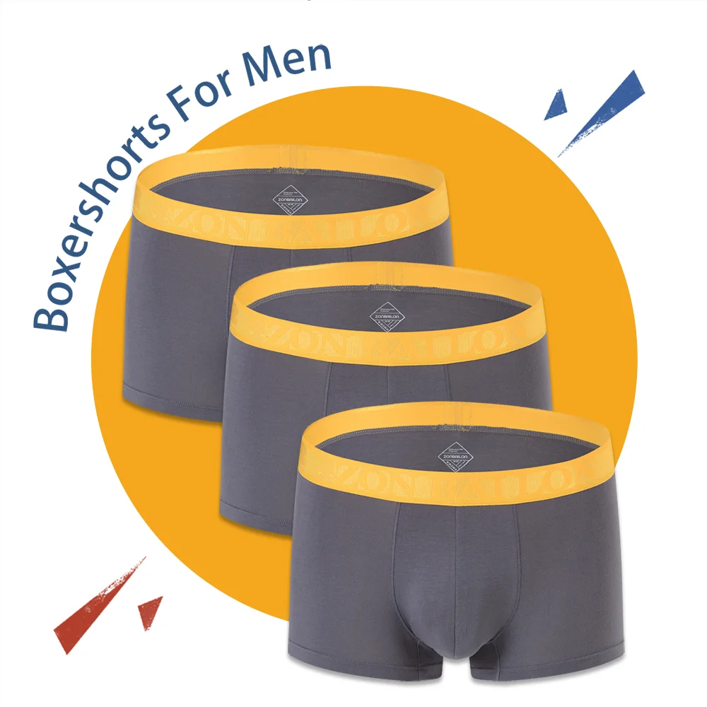 Man High Quality Bamboo Fiber Soft Underwear Men's Boxer Shorts 6 Color Male Comfortable Boxershorts