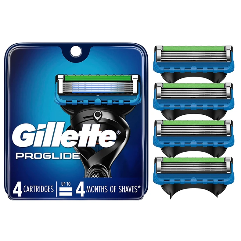 Мужские лезвия Gillette Fusion5 ProGlide 5 слоев со смазными полосками для бритвы Fusion 4