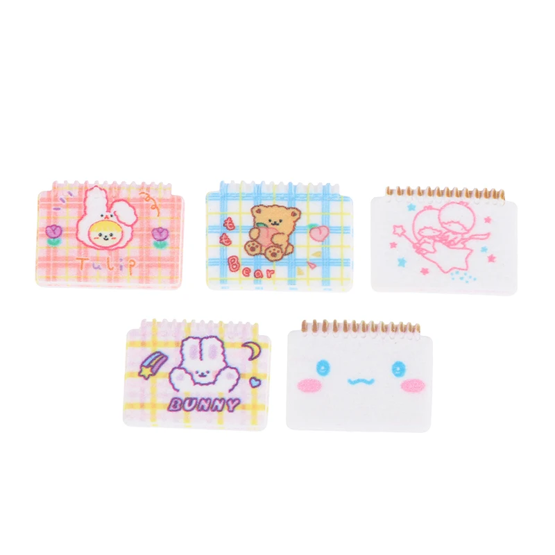 

2PCS/set Random 1:12 Dollhouse Miniature Mini Notebooks Model DIY Furniture Decor Toys Model Notebook Doll House Furniture Decor