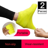 rain boots waterproof shoe cover unisex silicone rubber shoe cover thickened non slip wear resistant outdoor rainproof reusable