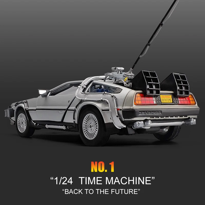 Welly 1:24 Back To The Future Time Machine Diecast Alloy Model Car DMC-12 Delorean Metal Toy Car Gift Collection Car Model B186 images - 6