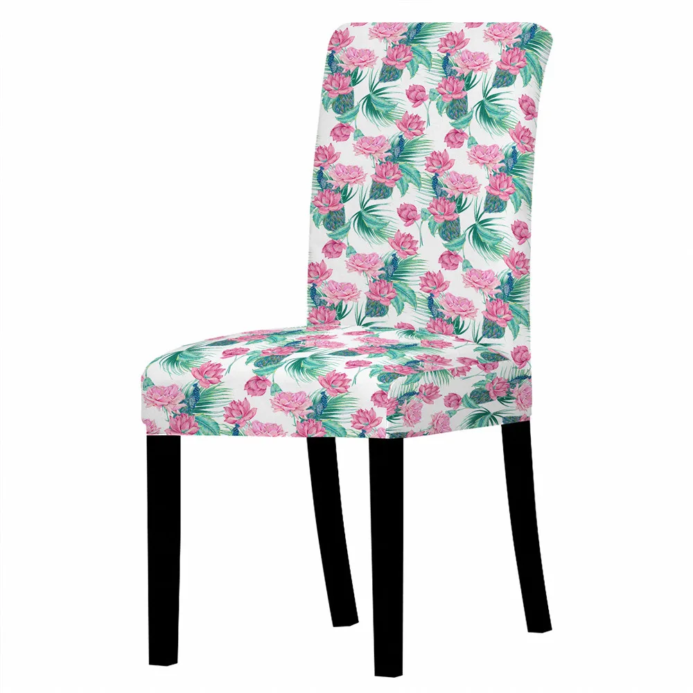 

Colorful Floral Print Home Decor Chair Cover Removable Anti-dirty Dustproof Stretch Chair Cover Chairs for Bedroom Dining Chairs