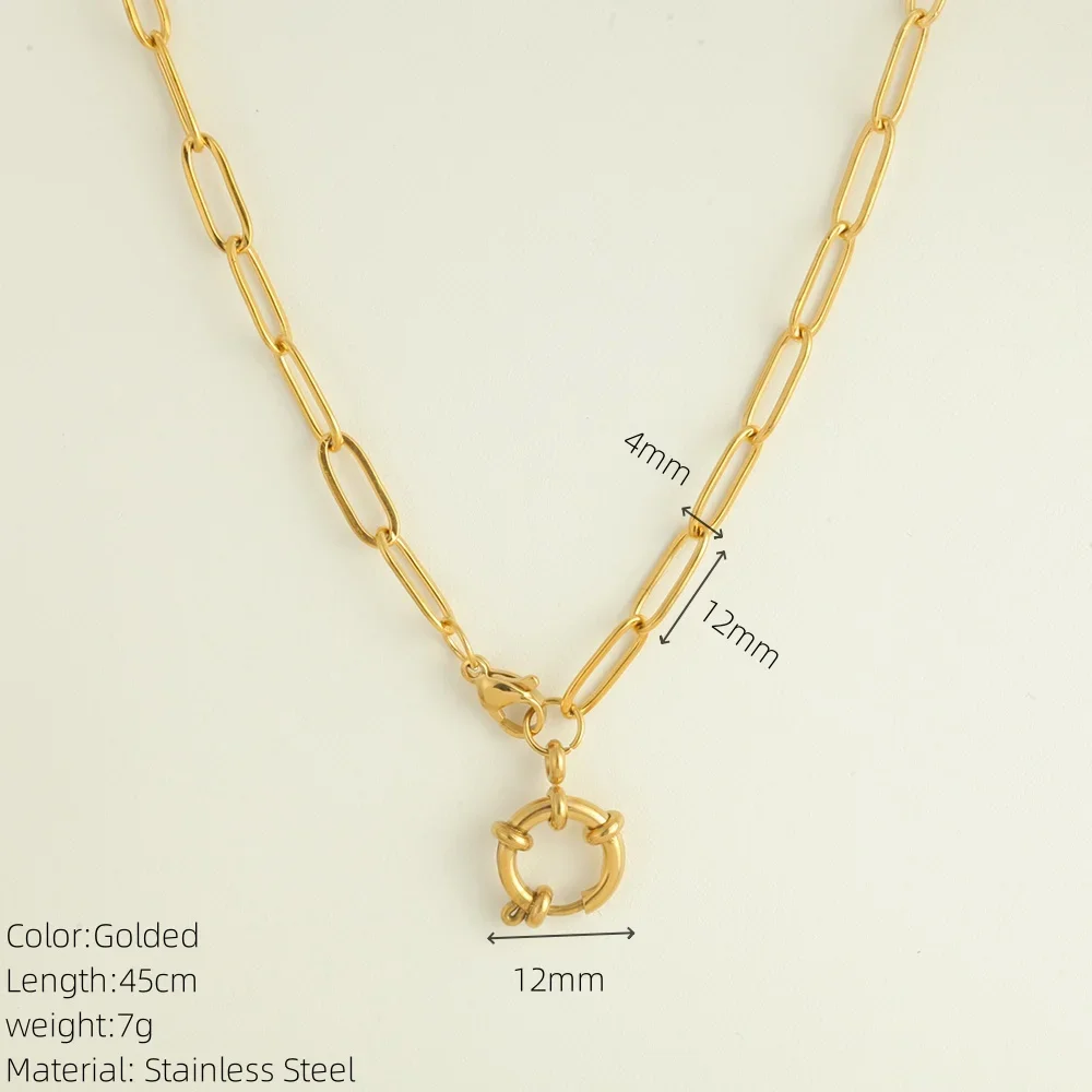 Женская цепочка на шею из нержавеющей стали 2 шт.