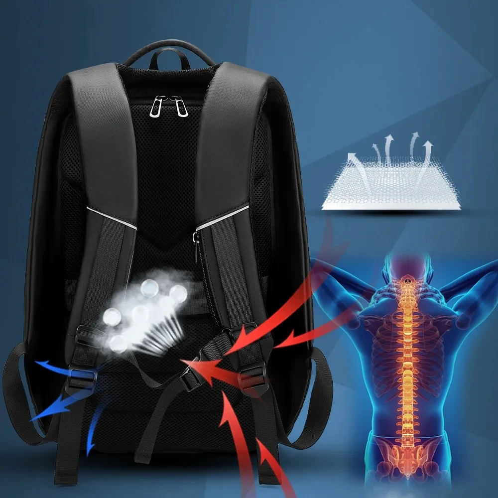 17 дюймов большой емкости мужской рюкзак для ноутбука водонепроницаемый USB