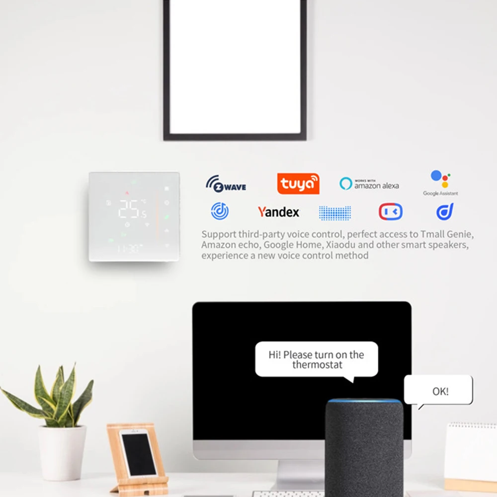 Умный термостат Tuya с Wi-Fi дистанционным управлением через приложение таймером для