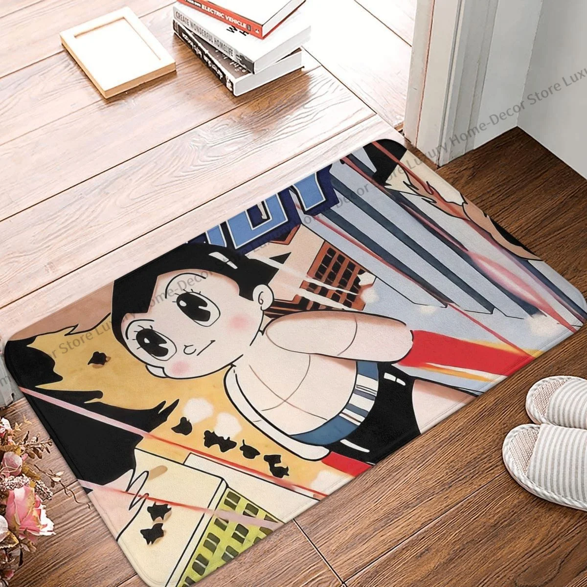 

Kitchen Non-Slip Carpet Astro Boy Flannel Mat Welcome Doormat Floor Decor Rug