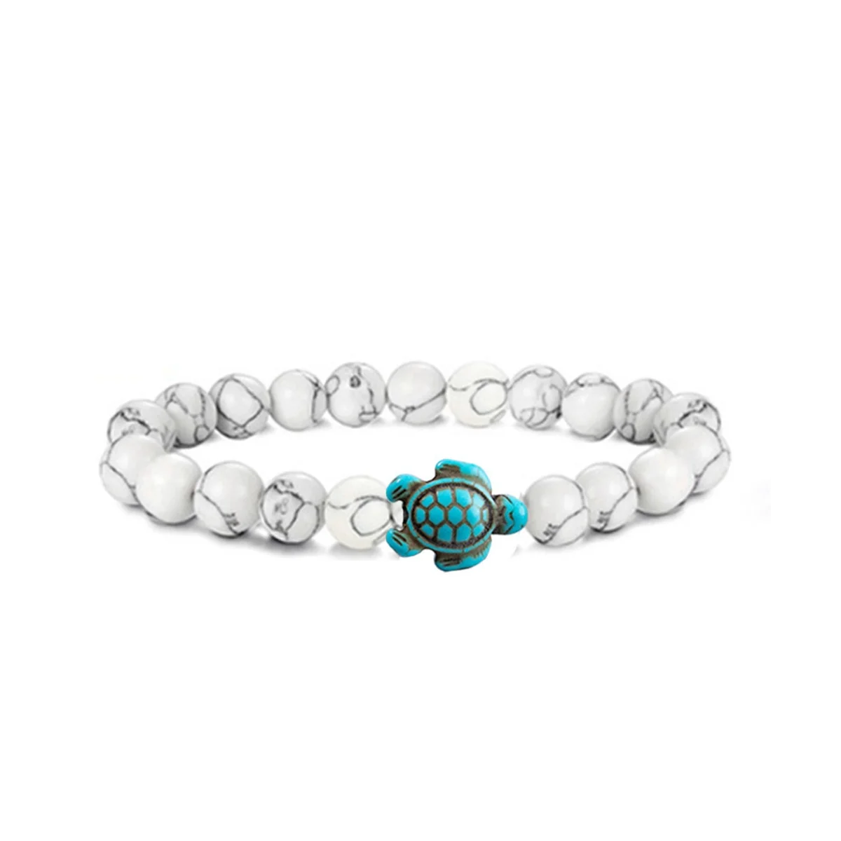 

Браслет из натурального камня для пар, эластичный размер подходит для мужчин и женщин