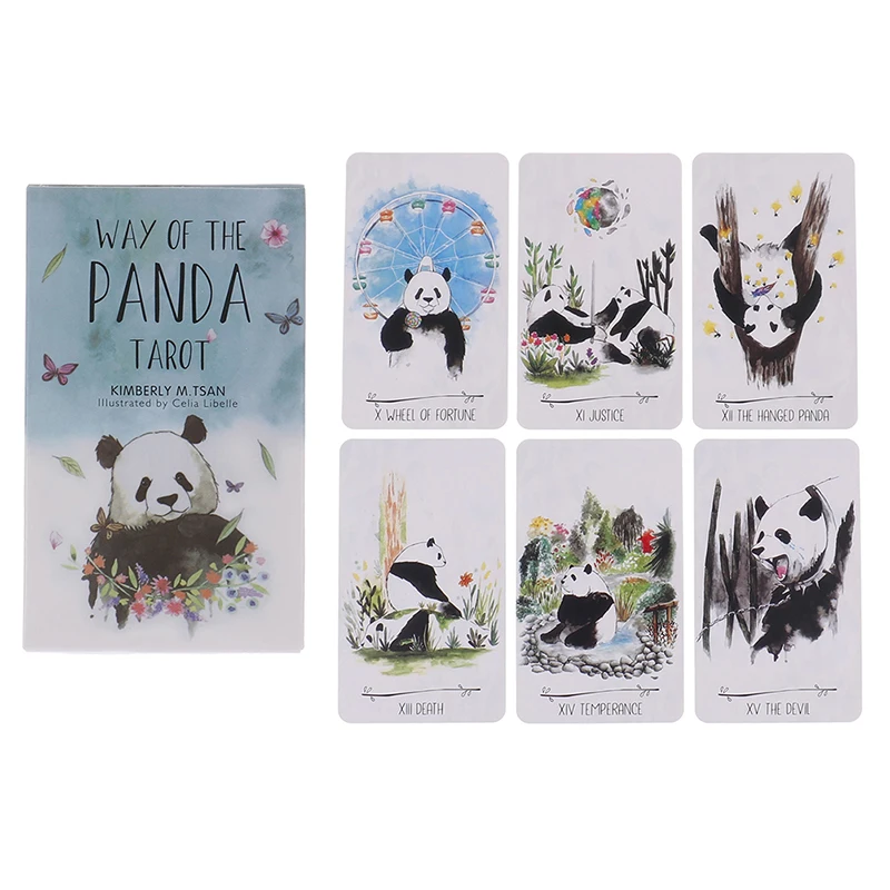 

78 Tarot Cards Way Of The Panda Tarot Imagine Edition Deck High Quality Art Paper Cardstock With Smooth Matte Moonology Oracle