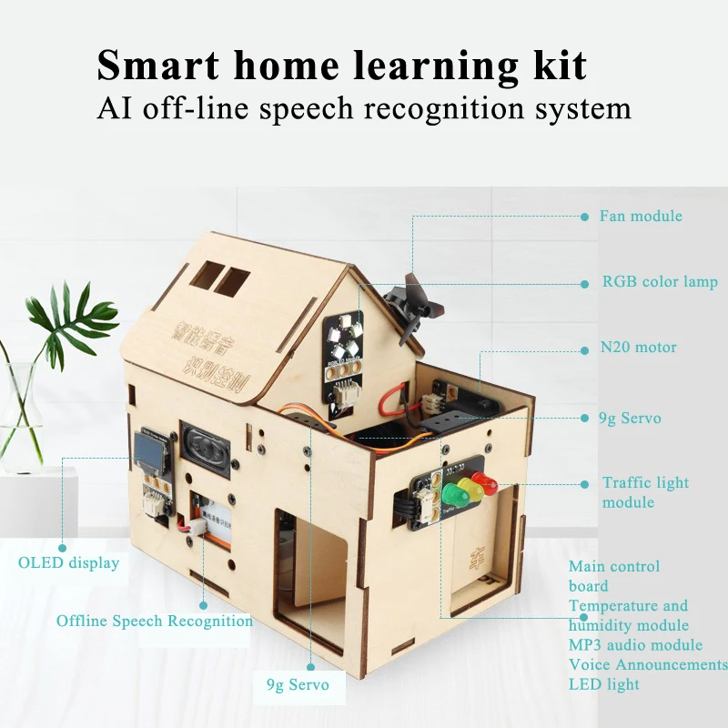 Cheapest Internet Of Things Learning Kit Smart Home Speech Recognition System Graphical Programming Compatible With Arduino