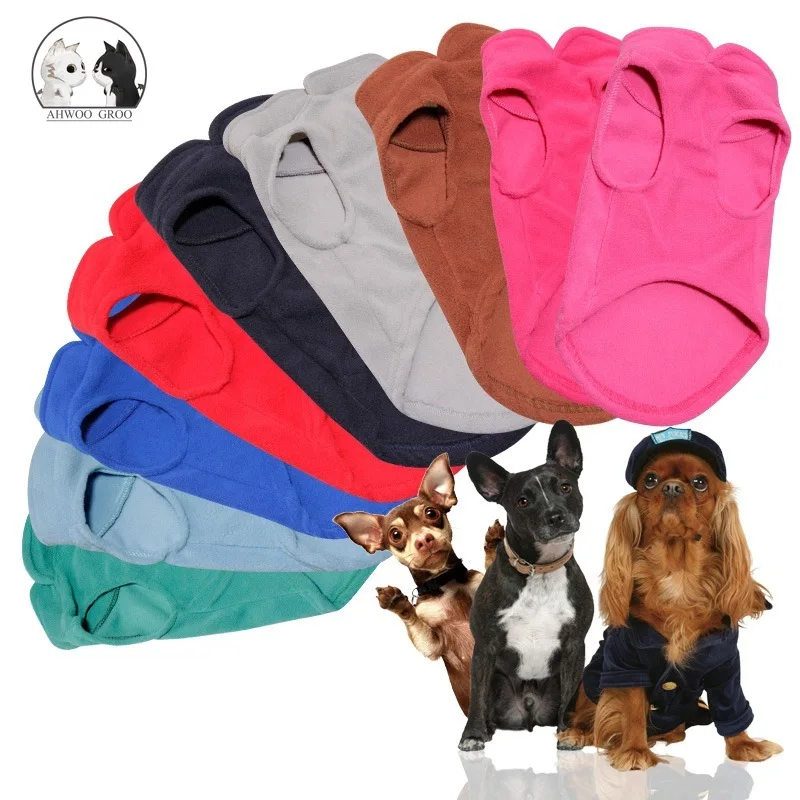 

Зимняя Мягкая флисовая одежда для домашних питомцев, одежда для щенков, пальто для французского бульдога, костюм для мопса, куртка для мален...