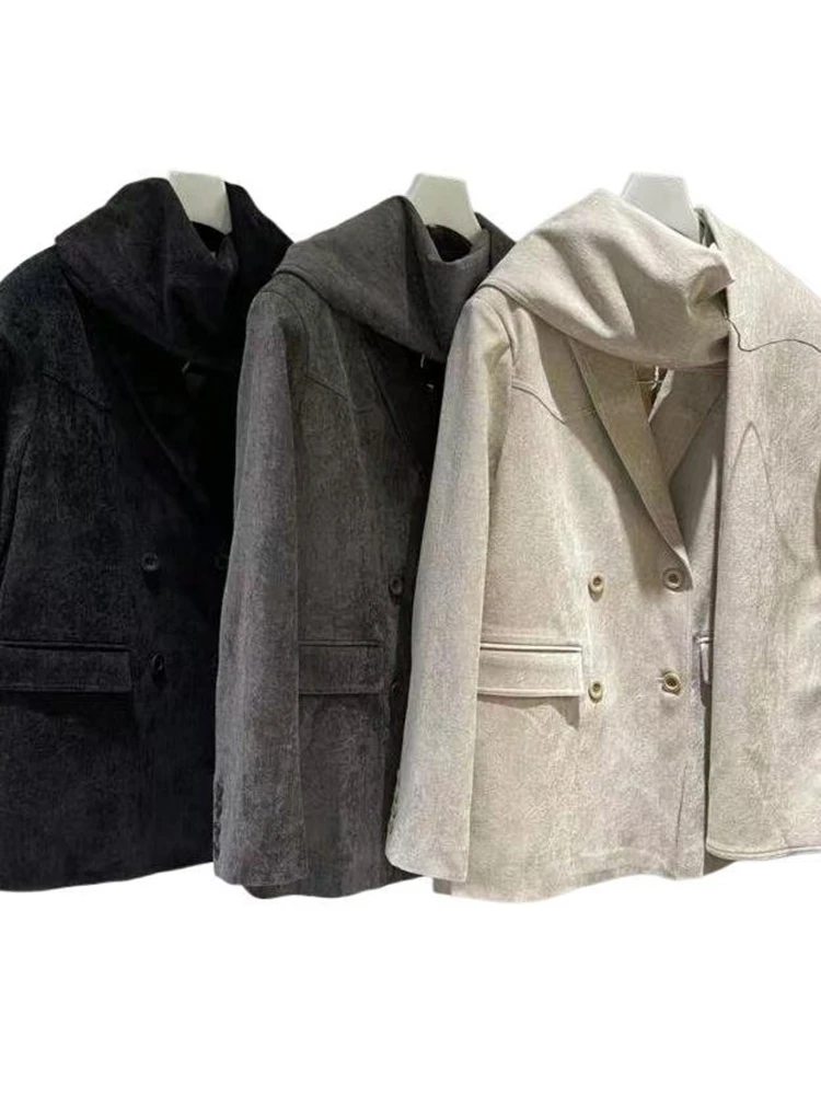 [MODX] Белый киоск 2024 новый костюм на осень/зиму женское свободное пальто Snow Neil