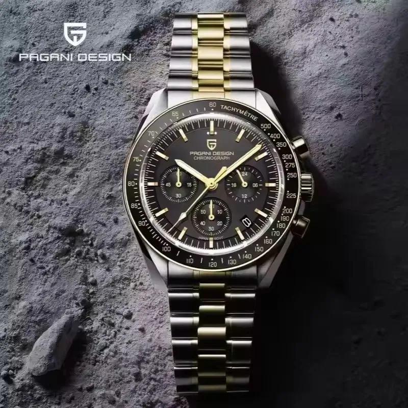 PAGANI DESIGN Новый автоматический хронограф с датой и скоростью Tribute to CK2998 Moon Watch AR Сапфировые наручные часы Роскошные кварцевые часы в стиле ретро (art.: 3920cdca7e8b0) - 3920cdca7e8b0