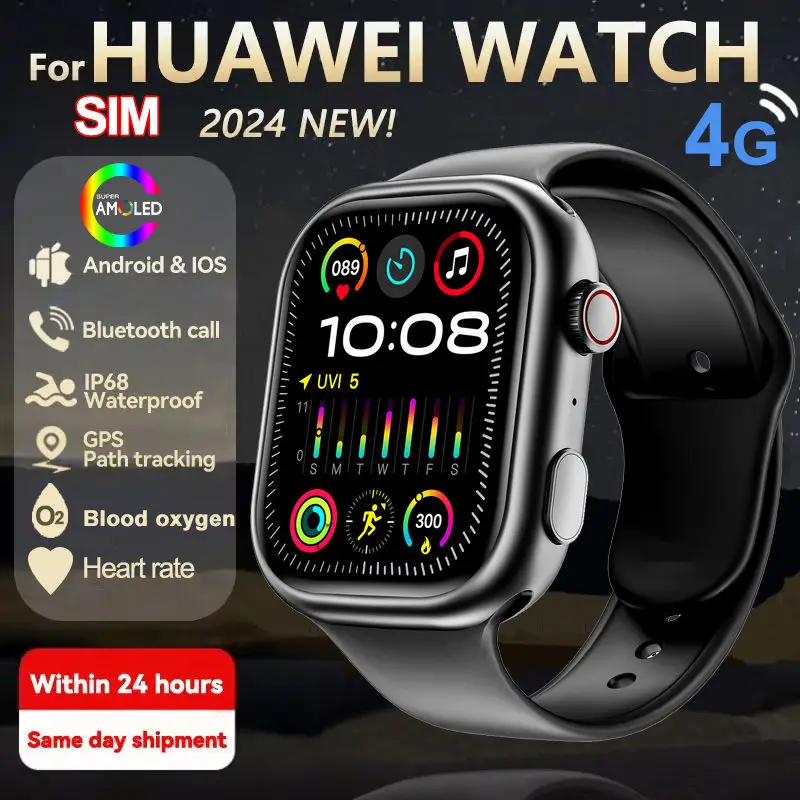 Водонепроницаемые умные часы SIM-карта WIFI видеовызов SOS