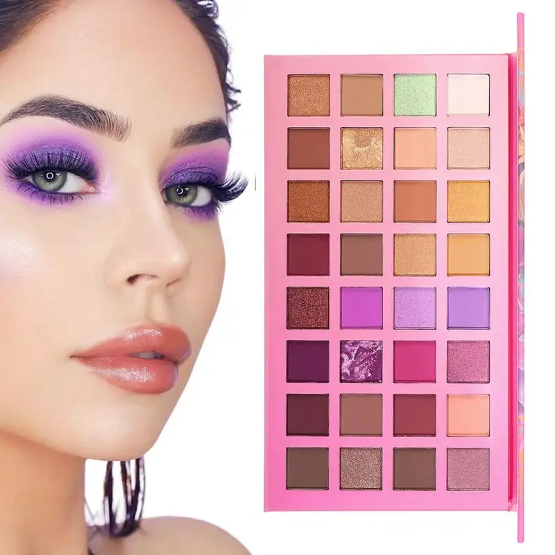 Матовая палитра теней для век 32 цвета макияж тени пудра сменная бархатная