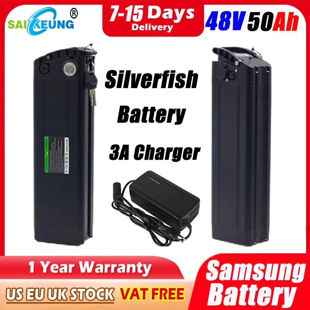 SilverFish 48v 50ah 60ah 750w Bateria Para Bike Eletrica E Akku 1000w 72v 30ah 40ah 52v Батарея 20ah 2000w Литиевая батарея