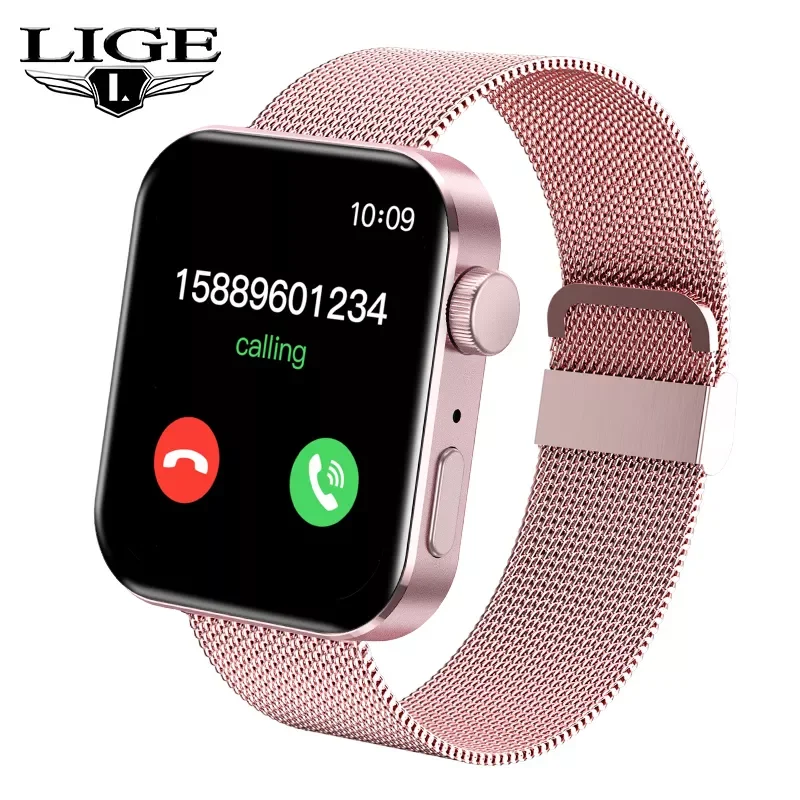 

LIGE 2021 New Smart Watch Women Bluetooth Call IOS Android Multifunctional Smart Clock Heart Rate Monitor Men Women Smartwatch