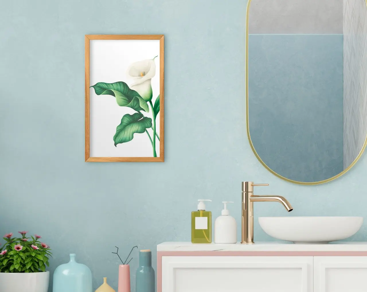 

BK Home Bathroom Decorative Retro Wood Tablo-15