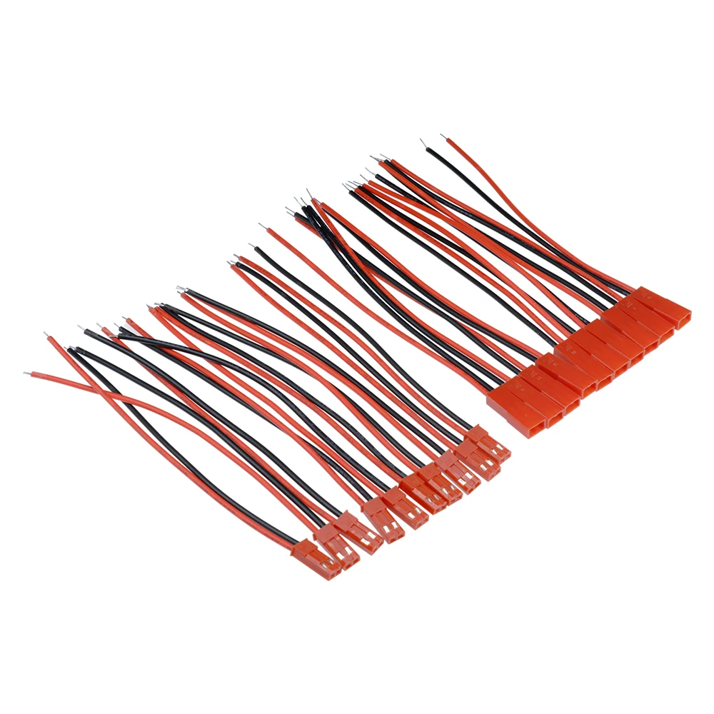 

10 пар 22 AWG разъем для JST 2-контактный разъем «папа-мама» JST RCY, кабель-разъем, провод для светодиодной лампы, полосы RC Toys, аккумулятор
