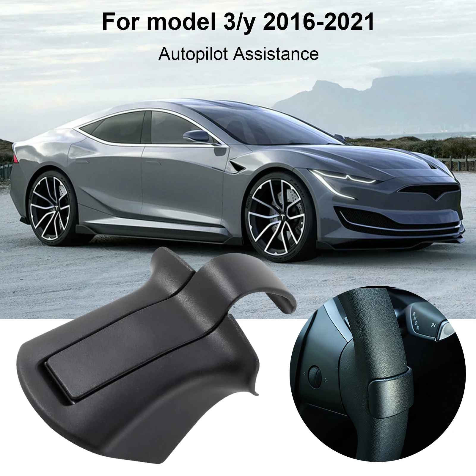 

Car Steering Wheel Booster Automatic Driving FSD Assisted Driving Accessories For Tesla Model 3 Y 2016-2021 Counterweight Ring