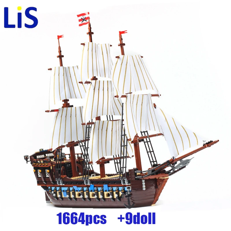 

Pirates Imperial Caribbean Building Blocks Set Flagship Model DIY Compatible 10210 22001 19022 Christmas Toys for Boy Gifts Kids