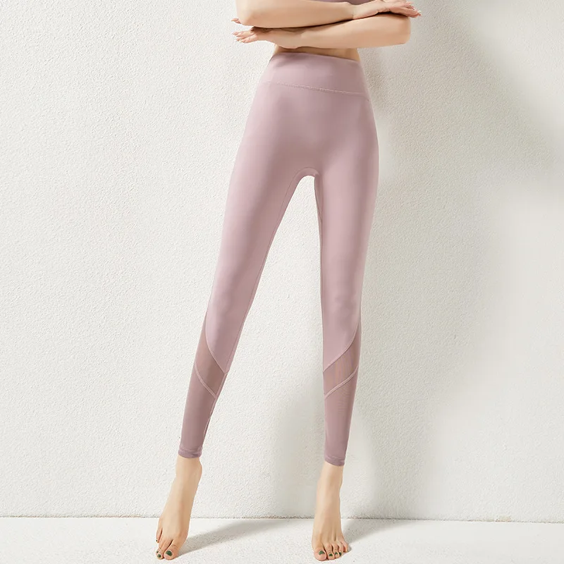 Mesh Yoga Pants Women Fitness Sports Running Sportswear Stretchy Fitness Leggings Seamless Leggings Quick Dry Gym Pants Mujer