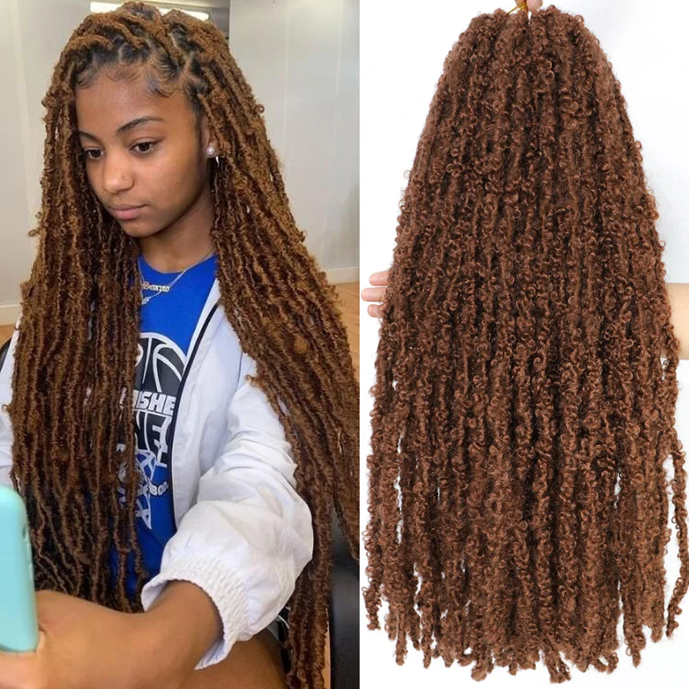 36 Inch Light Weight Butterfly Locs Crochet Hair 18 24 inch Long Distressed Butterfly Faux Locks Crochet Hair Dreadlocks Hair