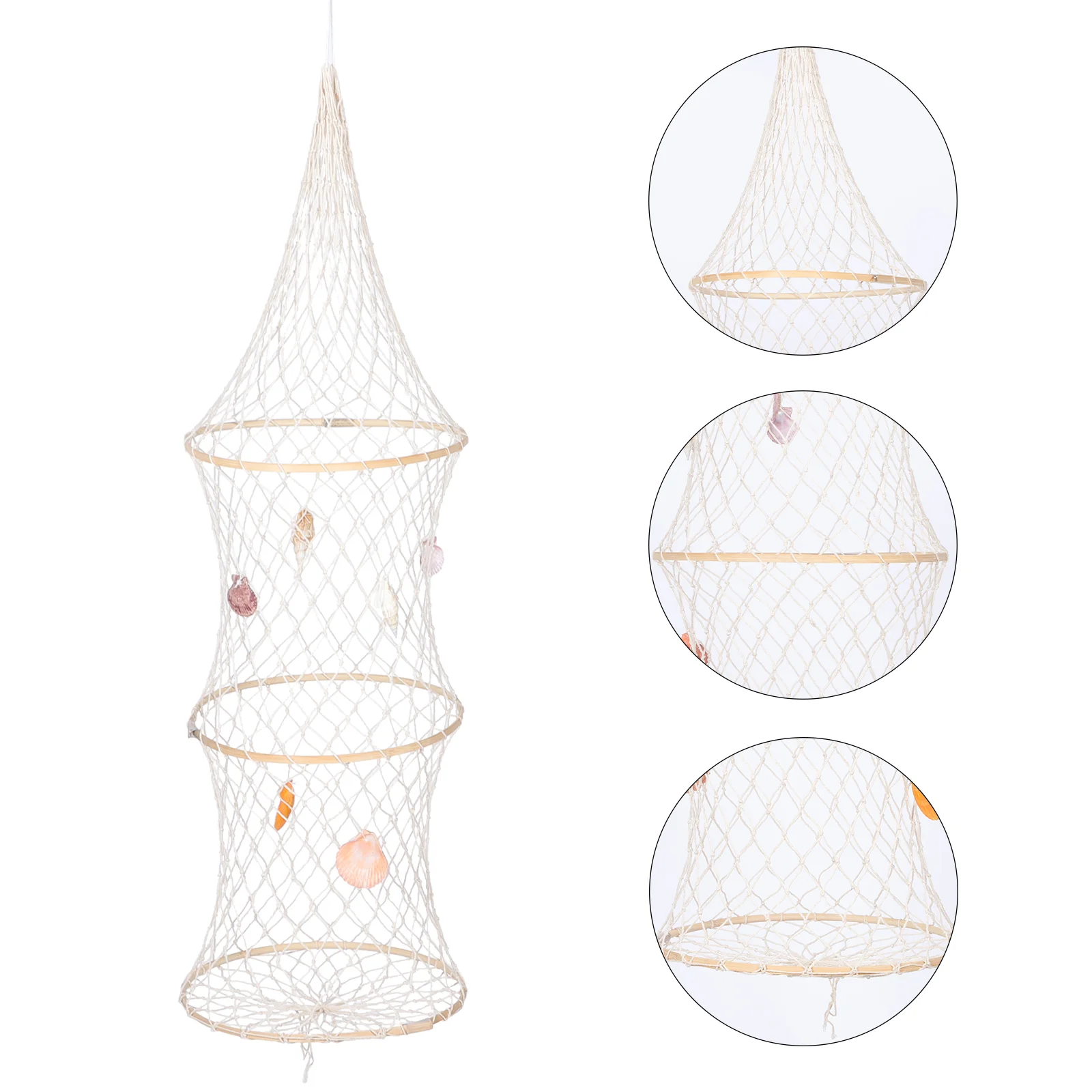 

Bathroom Wall Decor Beach Theme Personality Fish Net Decoration Thick Line Decorations Home Office