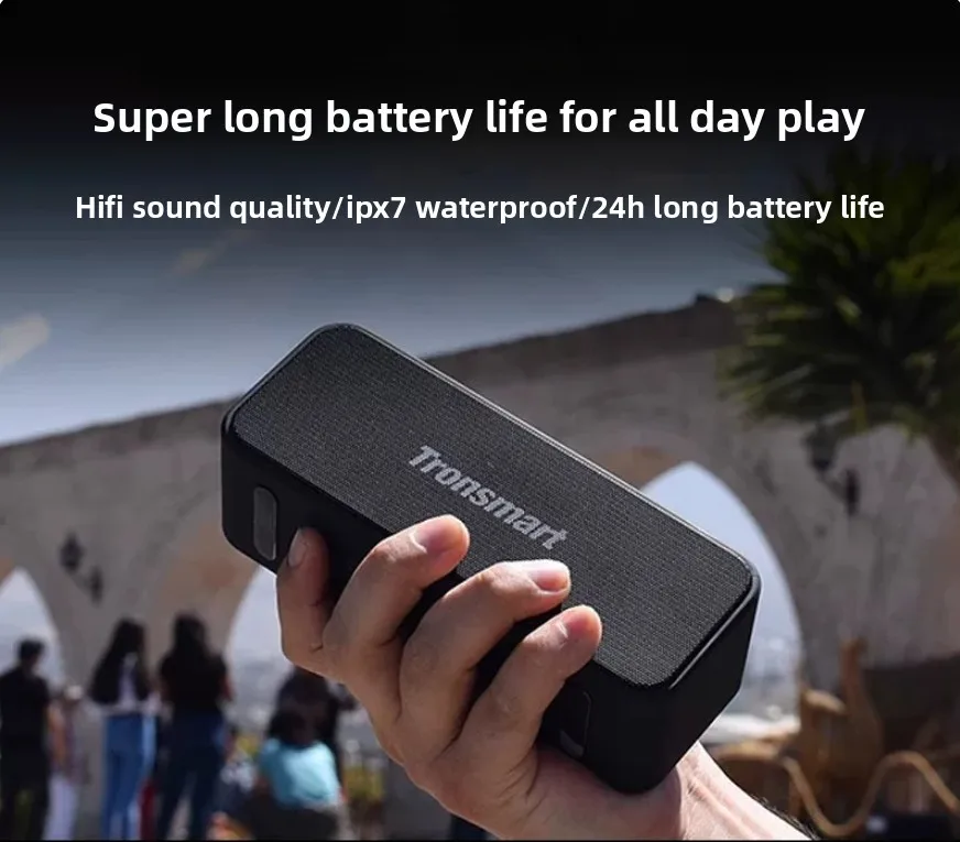Фото Портативная колонка Tronsmart T2 Plus 20W, водонепроницаемая по стандарту IPX7, Bluetooth 5.0, 24 часа работы от аккумулятора, голосовой помощник, NFC №3