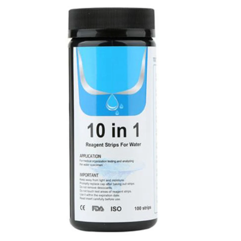 

Pool Test Strips,10 In 1 PH Test Strips Acid Alkaline Test Strip For Saliva,Drinking Water,Soap,Water Quality Test Paper