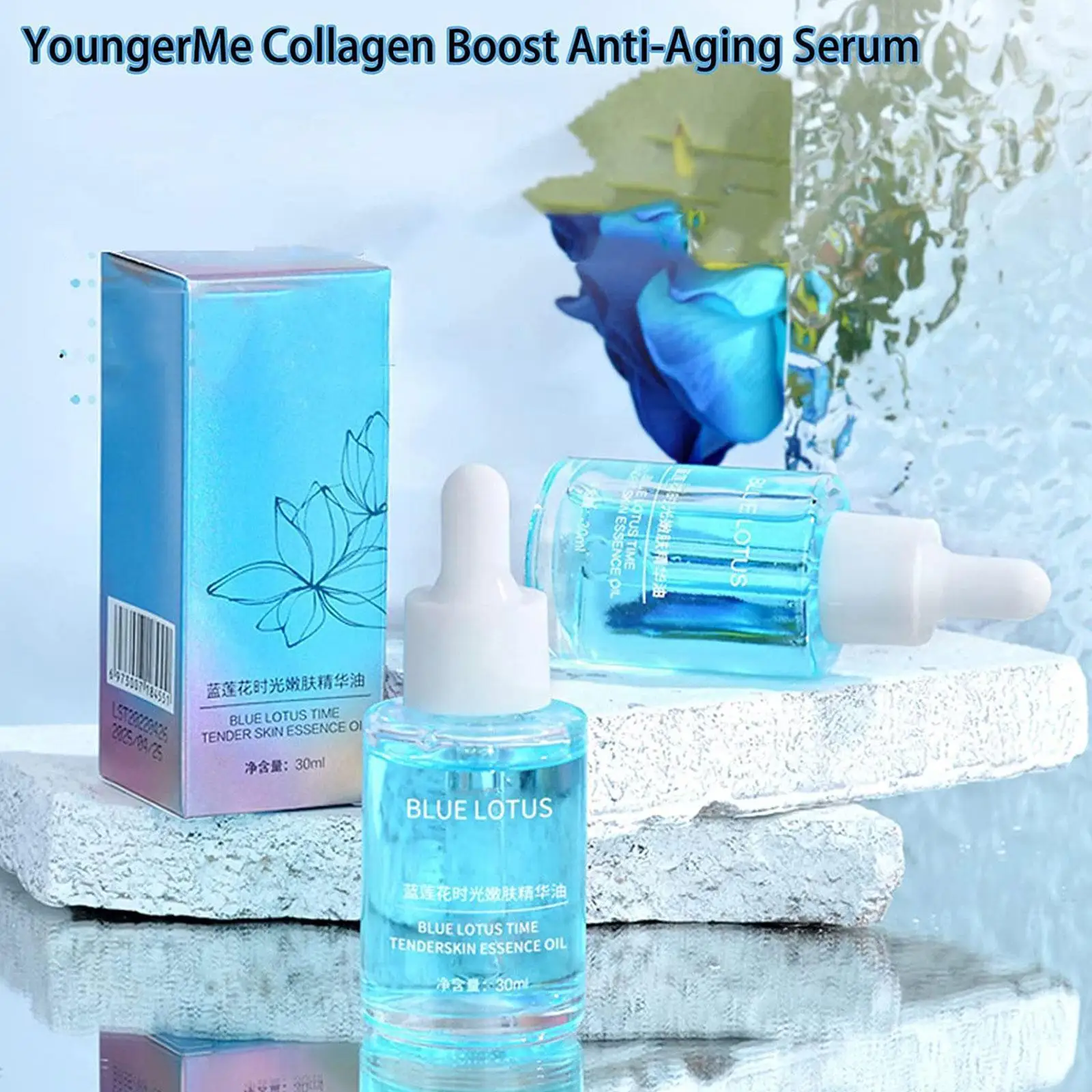 

Blue Time Beauty Essence Oil Face Serum Oil Control Product Repair Pores Moisturizing Skin Shrink Care Anti-Aging Tig R3O6