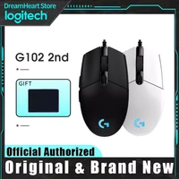 g102 2nd wired gaming mouse rgb usb for pc laptop computer ergonmic mouse gamer mechanica side buttong304