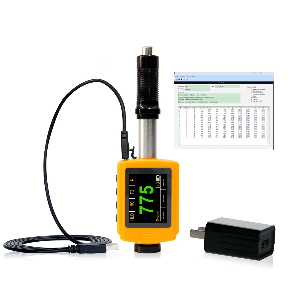 

Измеритель Твердости Yushi ручка размер LM330 leeb цветной экран OLED HL, HB, HRB, HRC, HV, HS,ob взаимозаменяемый датчик 5 языков D/DL