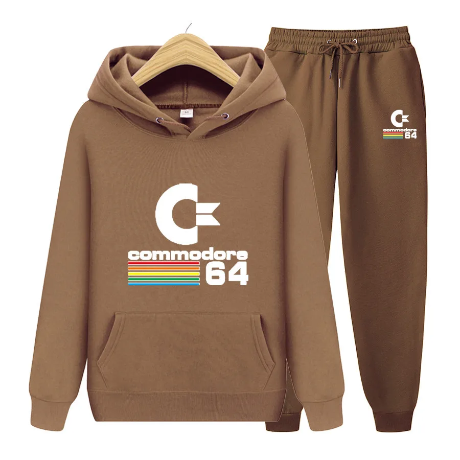 

Men's Size 64 Sportswear Casual 2 Piece Sweatshirt Hoodie + Sweatpants Cz Letters Print Sportswear Men's Clothes Jogging Men's H