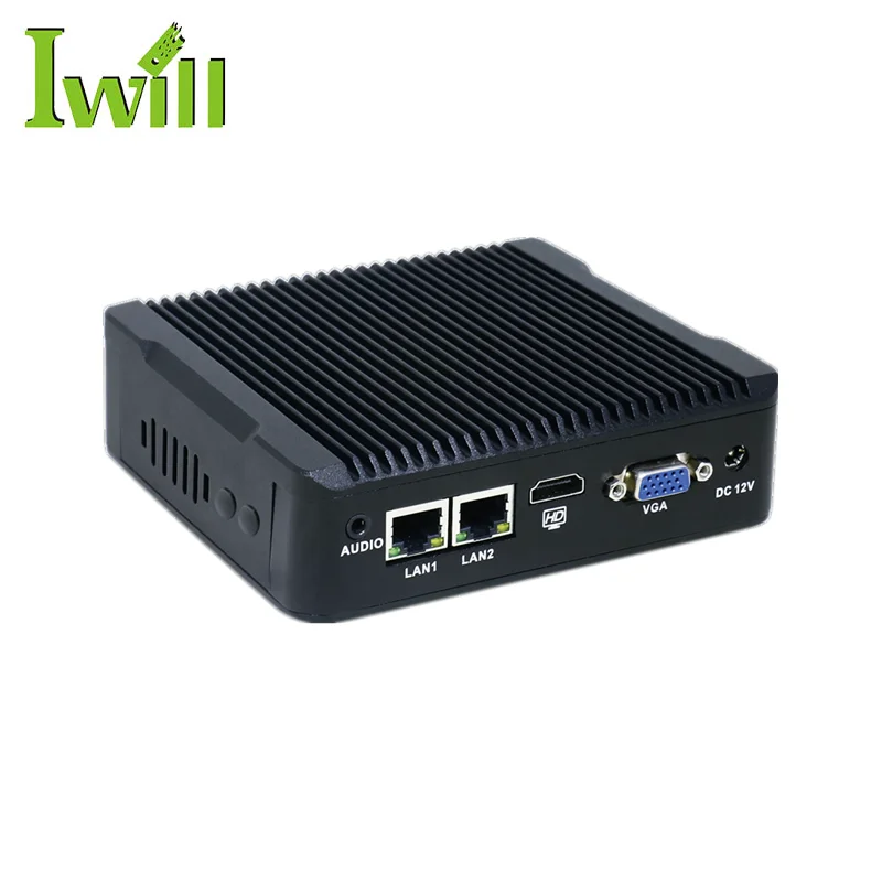 

Fanless Nano PC J1900 N3 Quad Core DC 12V 2COM, Dual Display mini computer pc