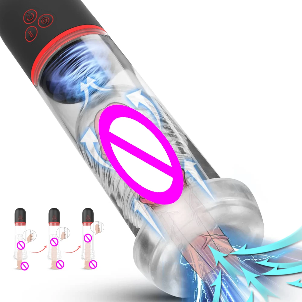 

Electric Penis Pump Male Masturbator Extender Penile Vacuum Automatic Enlargement Enhancer Adult Sex Toys Blowjob Cup For Men