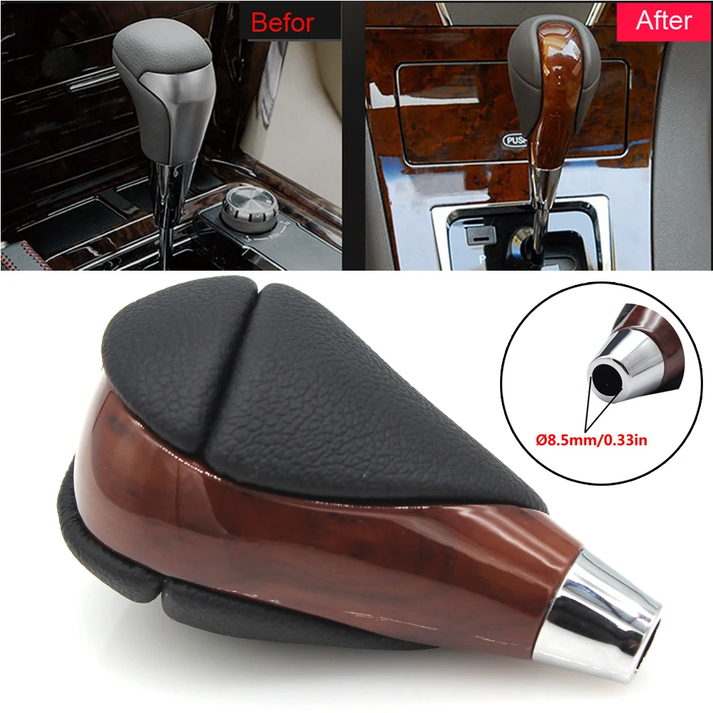 

Black Red Walnut Car Gear Shift Knob Head Stick Shifter Lever Handball Adapter For Lexus ES350 GS450 RX450h IS350 GS350 LS460