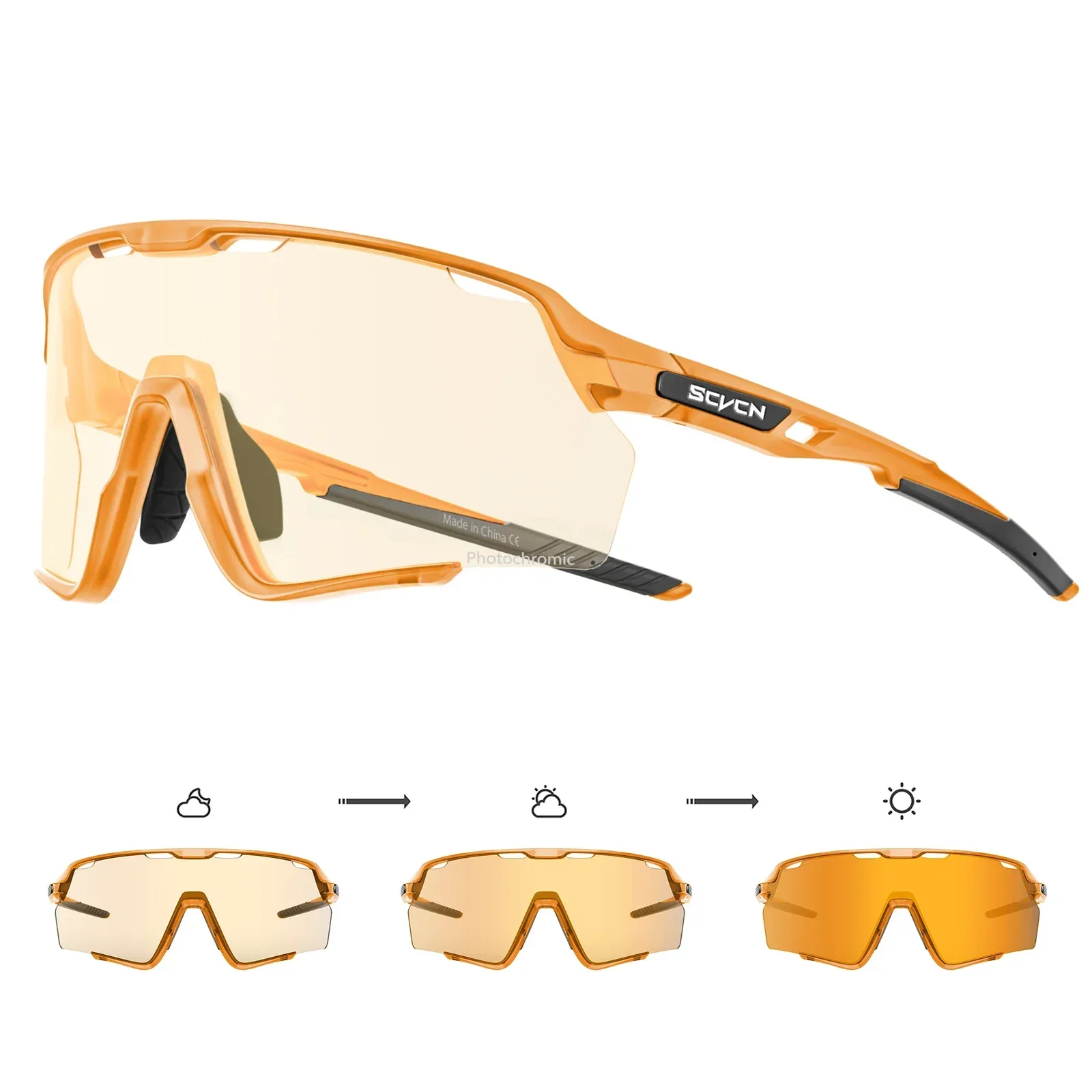 Scvcn UV400 велосипедные очки цветные фотохромные солнцезащитные для мужчин и женщин