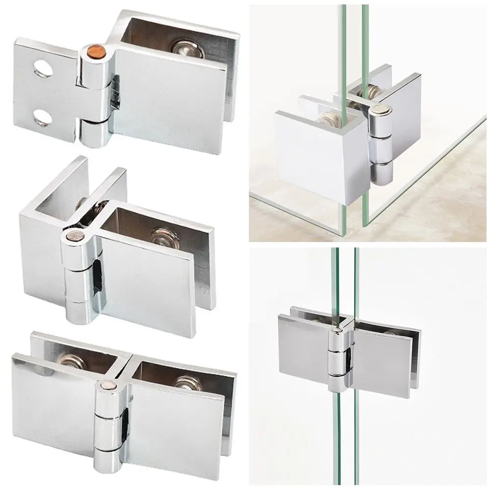 Двусторонний зажим 90 180 градусов простой в установке стеклянный Цинковый