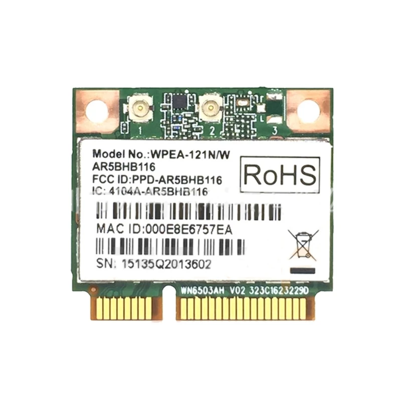 AR9382 AR5BHB116 2 5 ГГц Беспроводная сетевая карта Wi-Fi Mini PCI-E 300 Мбит/с для 7/8/8,1/10/Linux-
