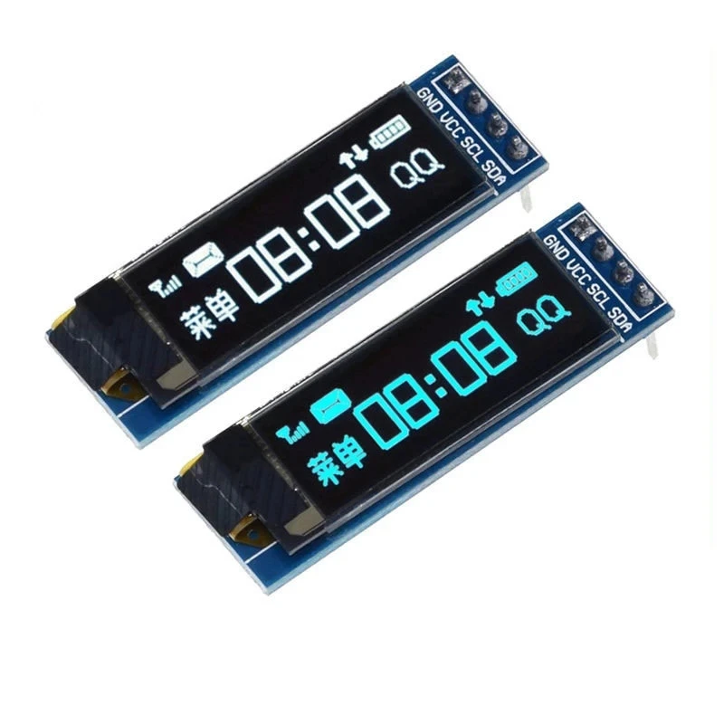 Модуль OLED-дисплея 0,91 дюйма, интерфейс I2C, ЖК-экран SSD1306 128X3 2 ...