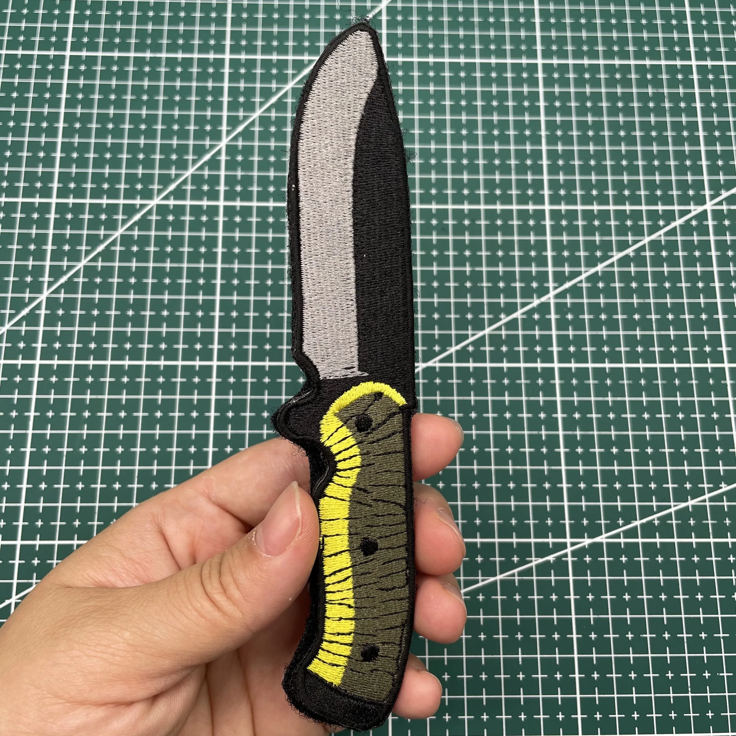 3D тактический значок кинжал для одежды застежка-крючок и петля вышитая нашивка в