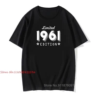 1961 limited edition gold design mens black t shirt cool casual pride t shirt men unisex new retro tshirt loose size