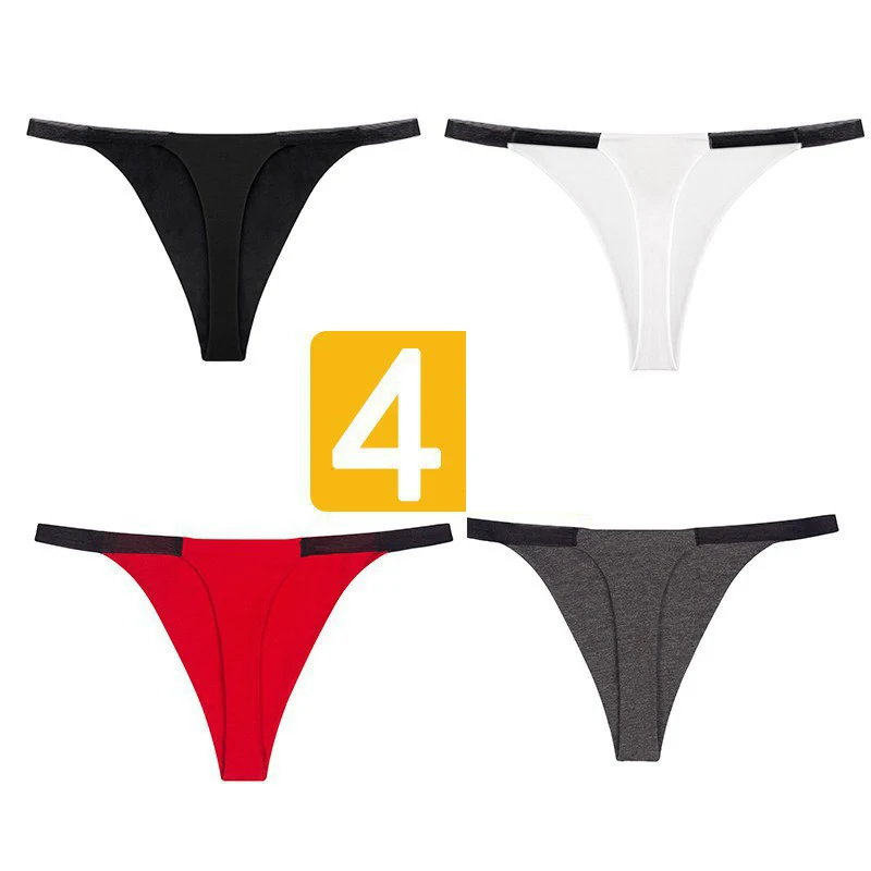 

Thong women's hot bikini T pants large size sexy fitness seamless sport yoga underwear thin cotton underpant summer string tanga
