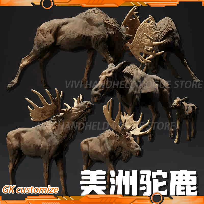 

1/35 7 см, Игрушечная модель из американской медицины, современная биология, модель Gk, индивидуальные Alces Alce Elk Deer