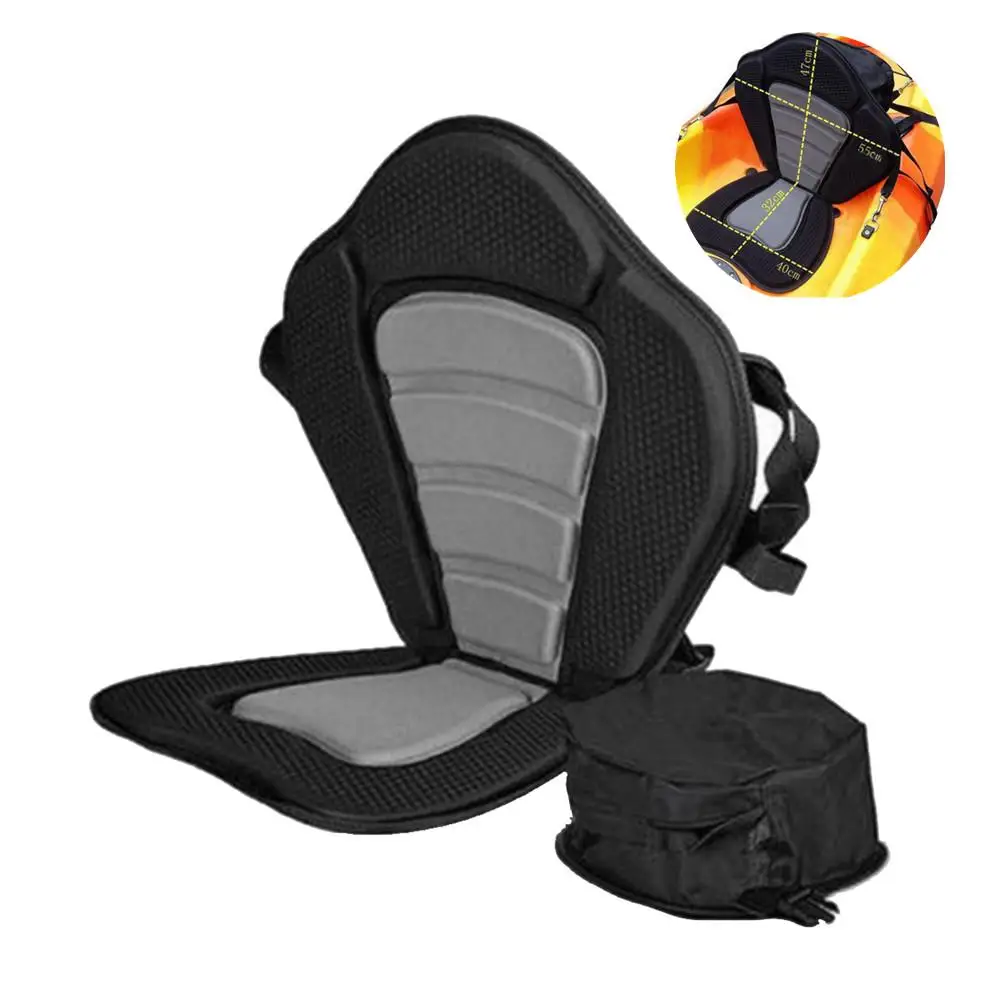 

Adjustable Backrest Kayak Boat Seat with Storage Bag Canoe Backrest Surfboard Drifting Cushion Kayak Storage Accessory Bag