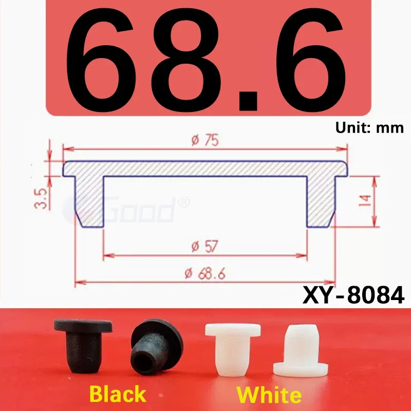 

Пищевые силиконовые заглушки с отверстием Т-образные вставки Заглушка Торцевая заглушка Резиновая водопроводная труба/пробка для тестовой трубки Белый 6,8-68,6 мм